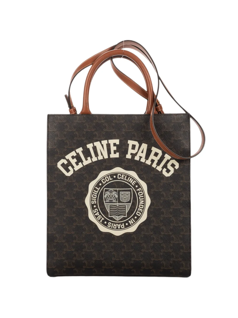 Celine Pre-Owned College Triomphe Cabas tote bag - Braun