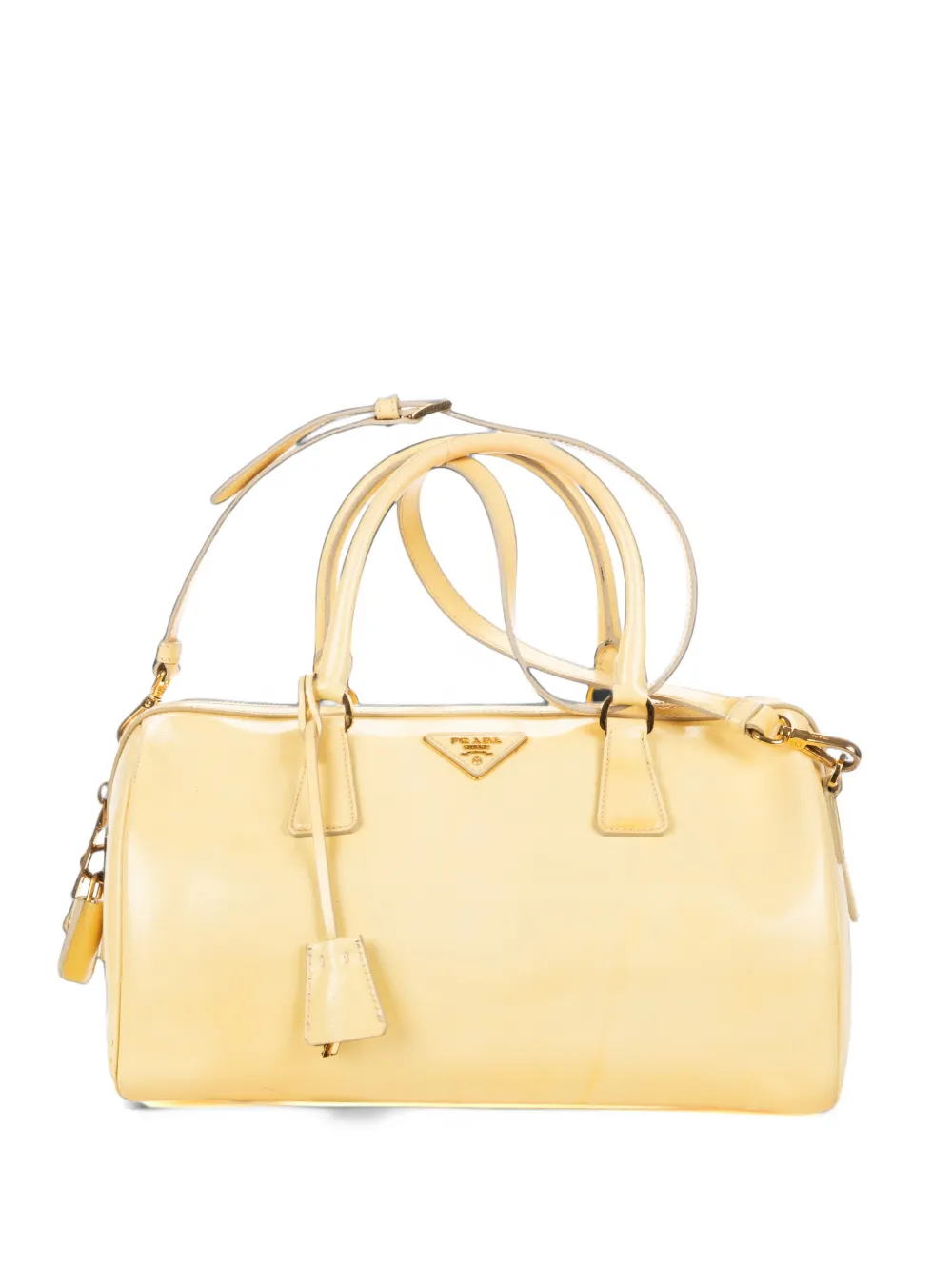 Prada Pre-Owned top-handle leather boston bag - Toni neutri