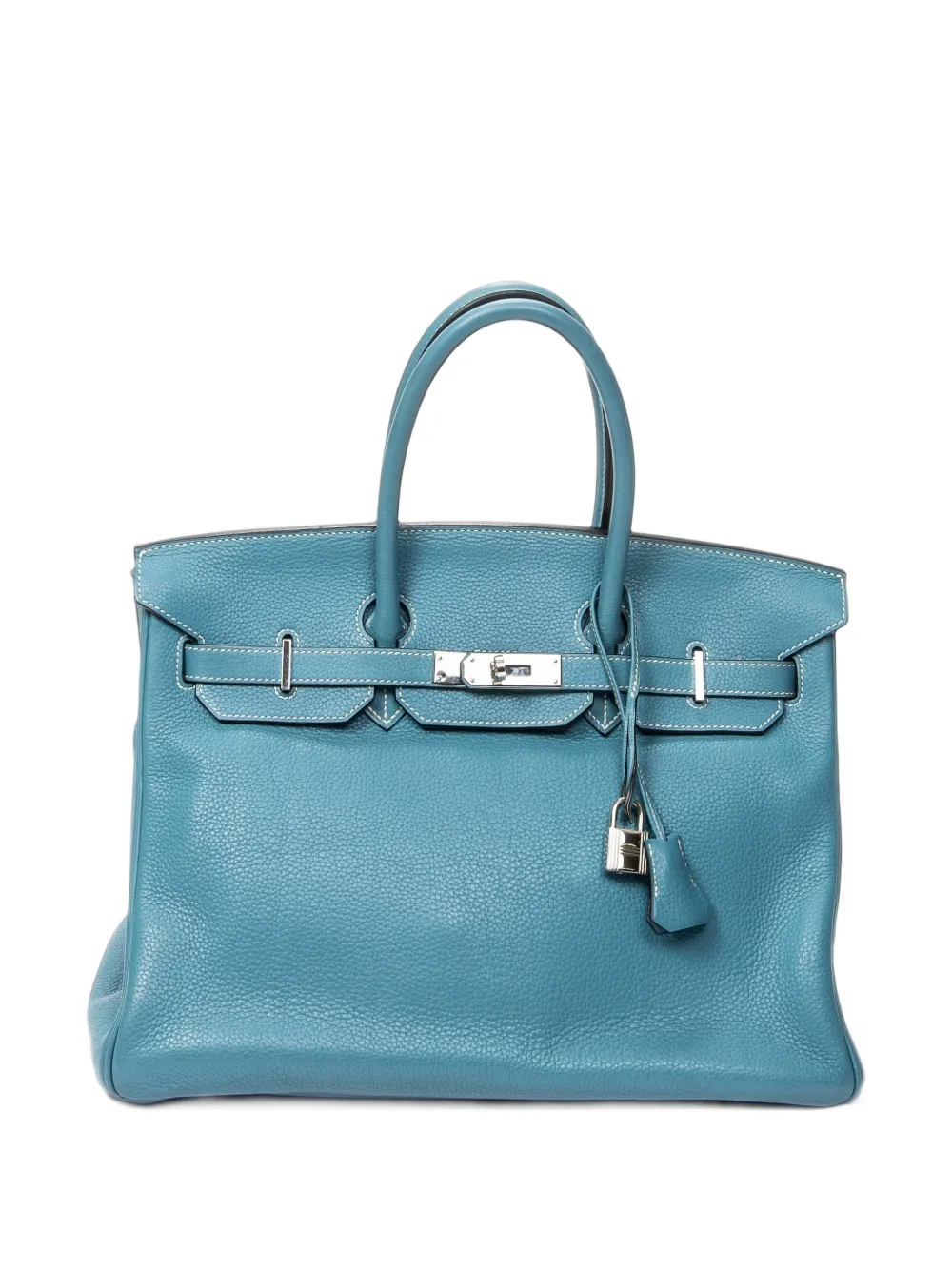 Hermès Pre-Owned 35 Birkin Retourne handbag - Blue