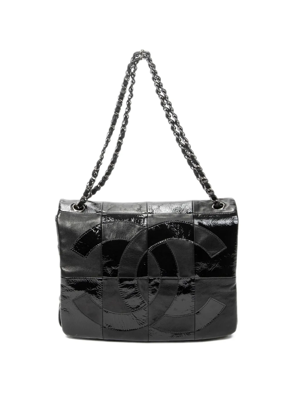 CHANEL Pre-Owned Brooklyn Ligne patchwork shoulder bag - Nero