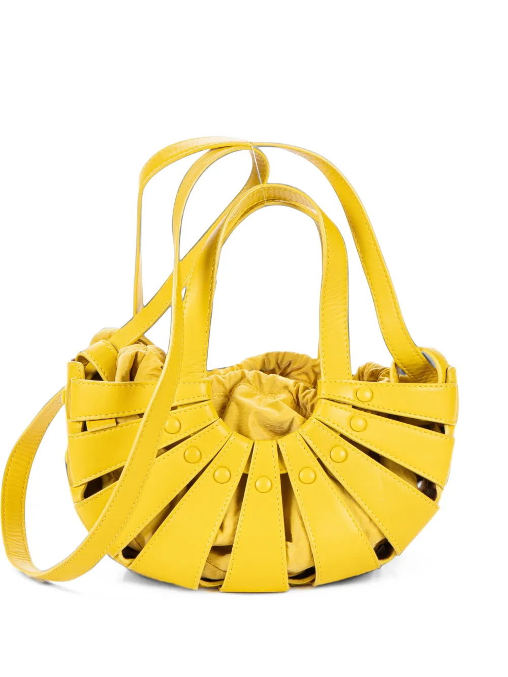 Bottega Veneta Pre-Owned Small Shell cage tote bag - Yellow
