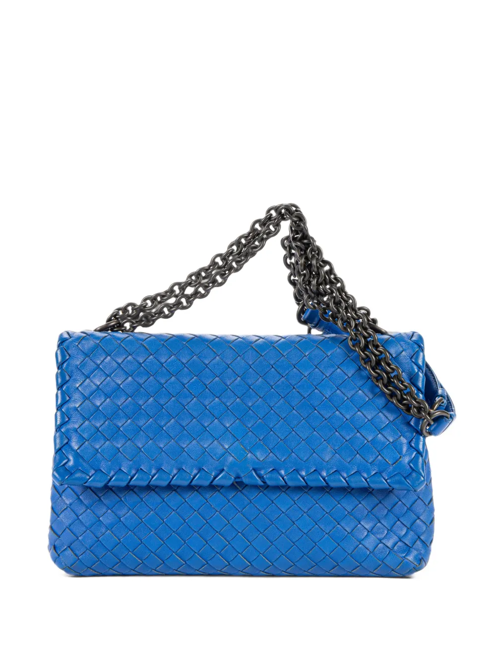 Bottega Veneta Pre-Owned Olimpia Intrecciato shoulder bag - Blue