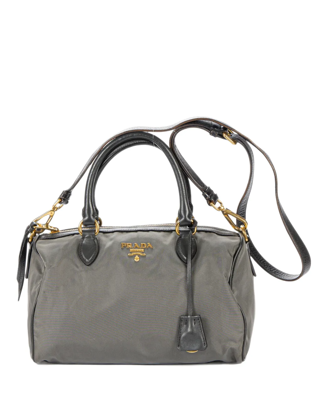 Prada Pre-Owned small Tessuto boston bag - Grigio