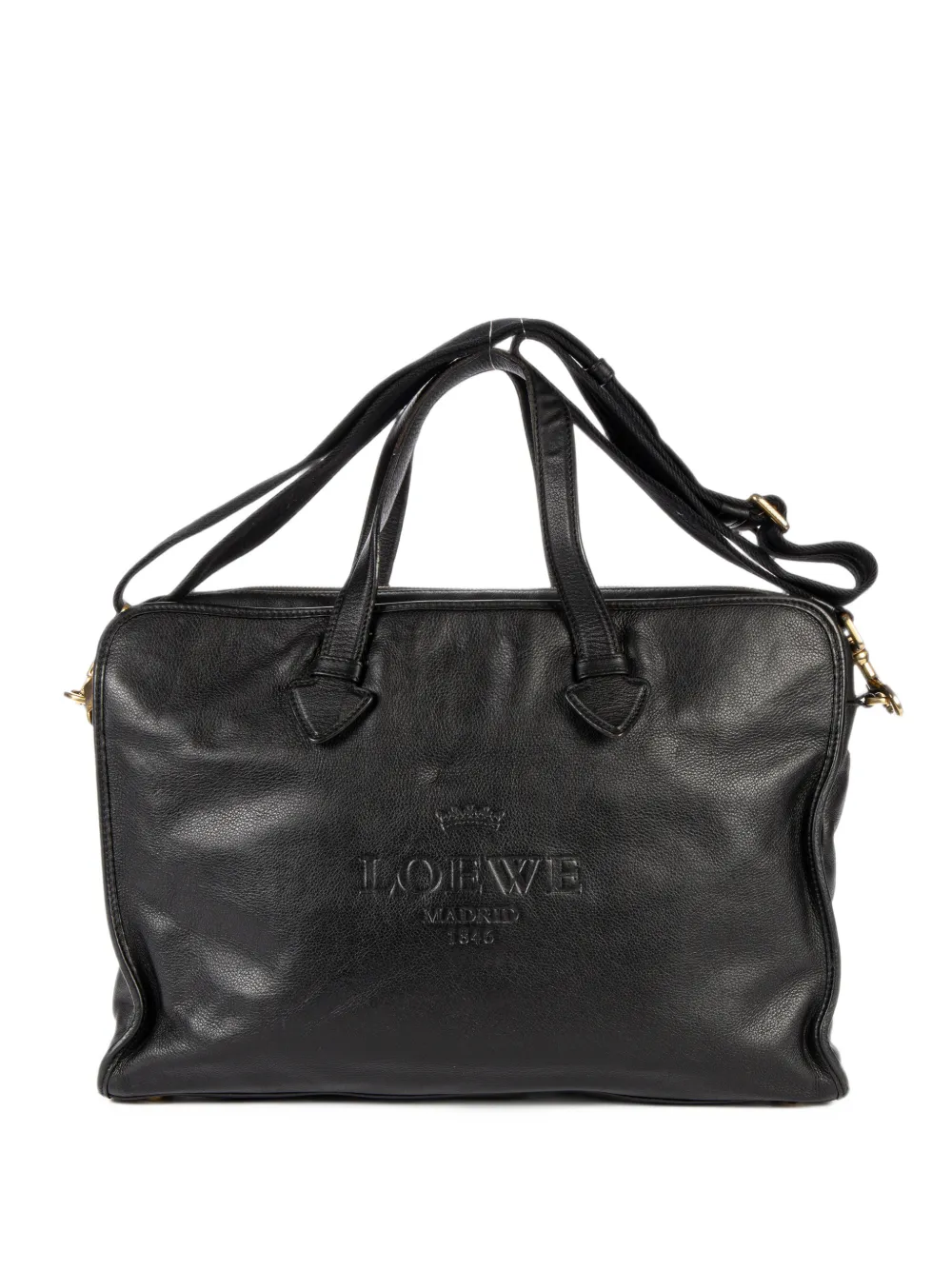 Loewe Pre-Owned Pebbled leather bussiness bag - Nero