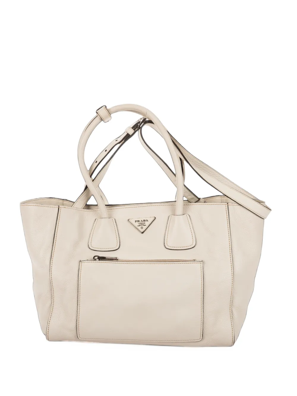 Prada Pre-Owned front-pocket tote bag - Neutrals