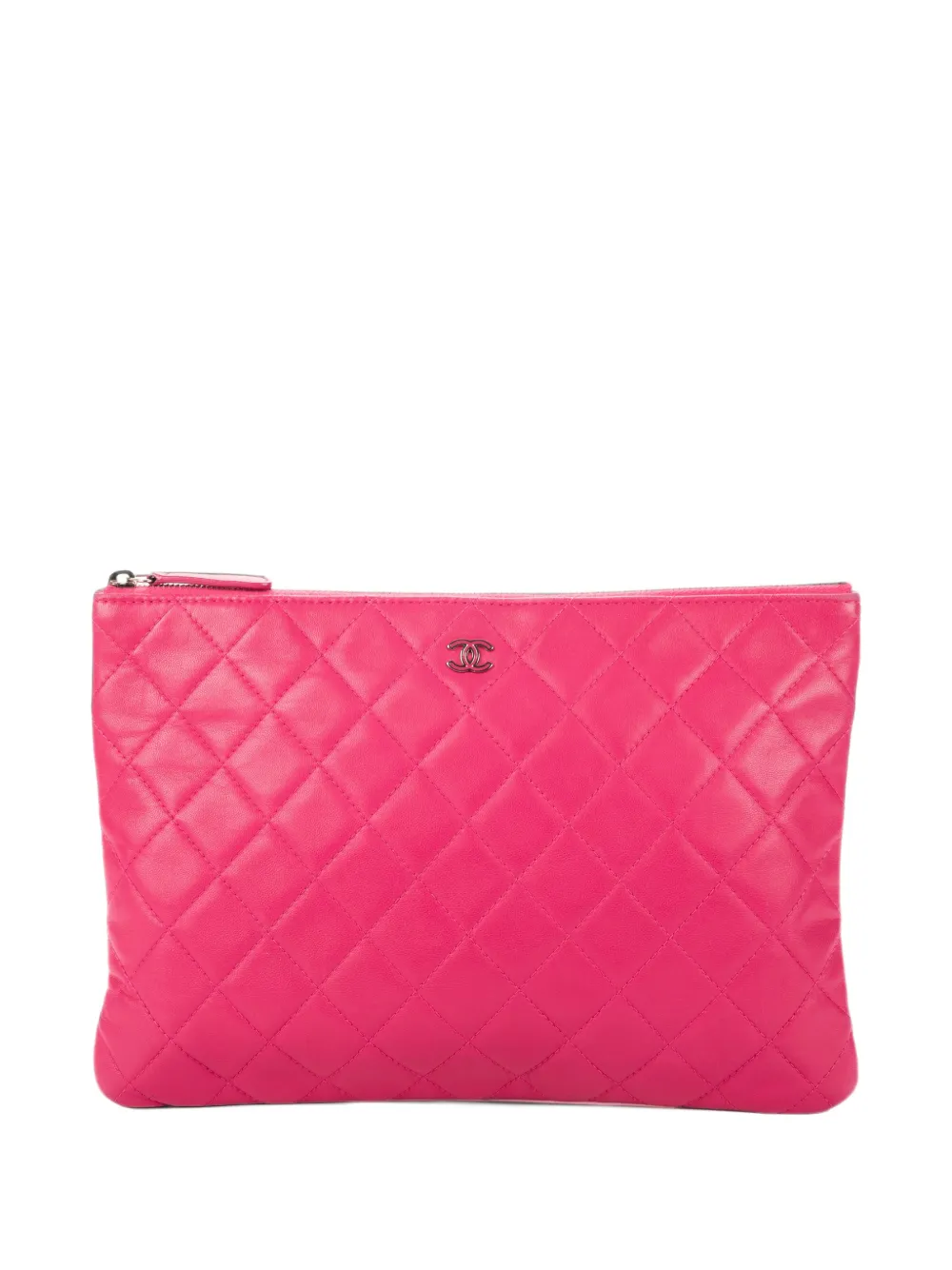 CHANEL Pre-Owned quilted lambskin pouch - Rosa