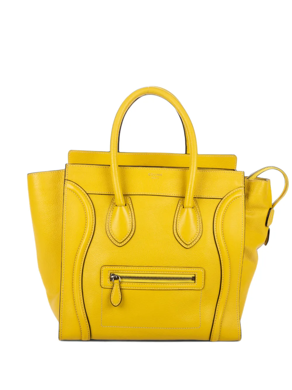Celine Pre-Owned mini Luggage grained leather handbag - Yellow
