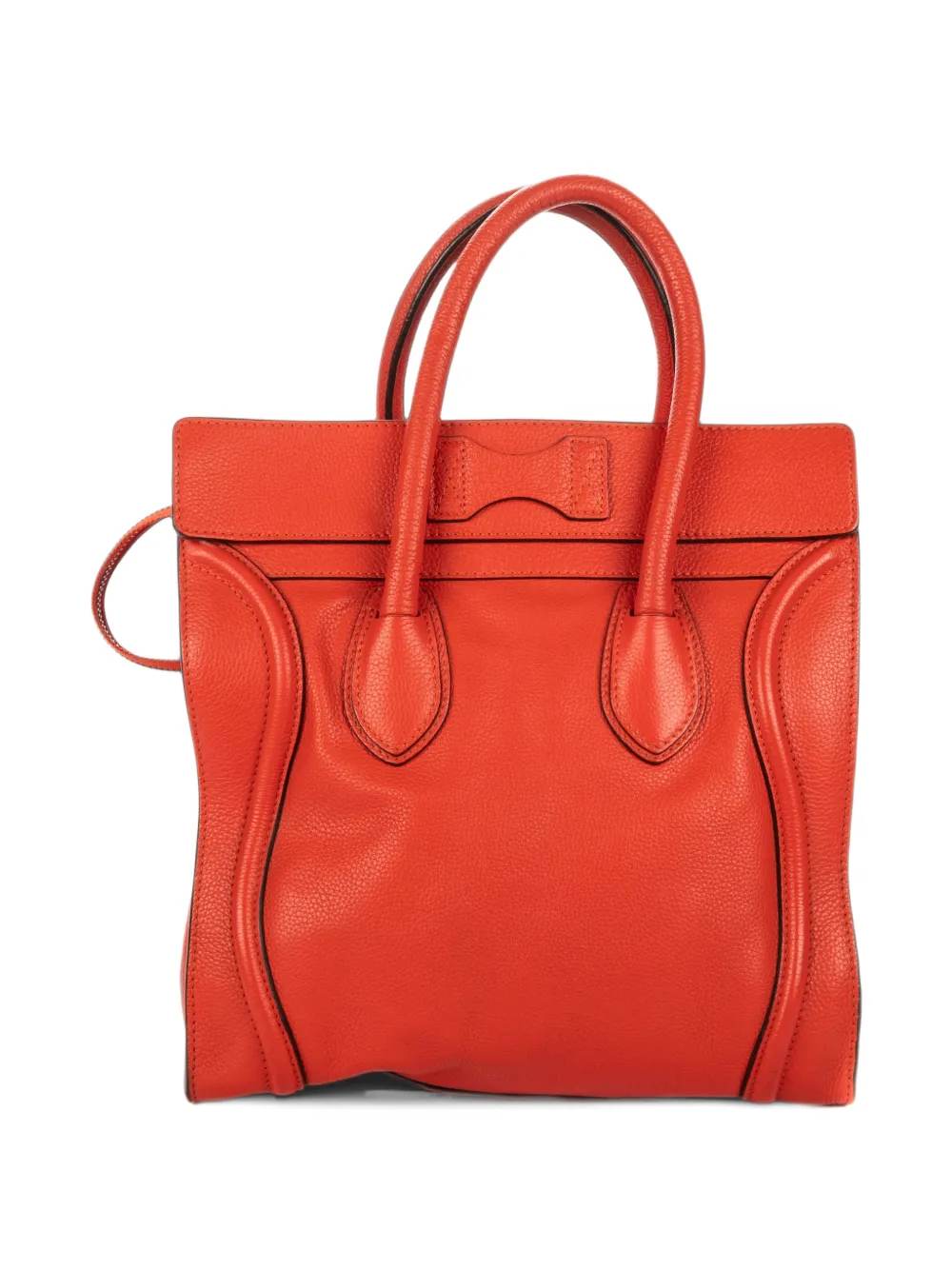 Celine Pre-Owned mini Luggage grained tote bag Oranje