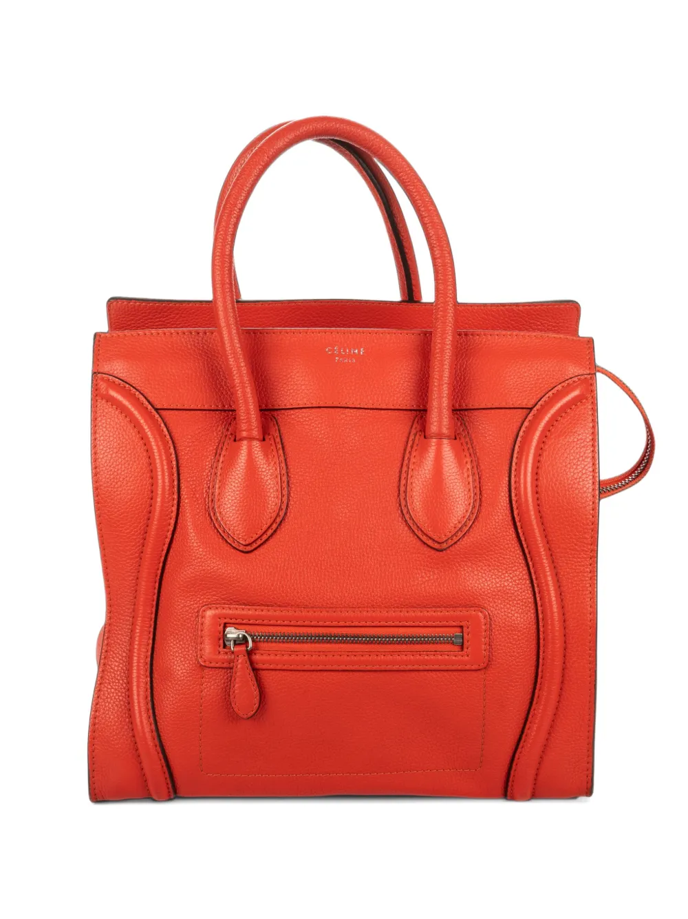 Celine Pre-Owned mini Luggage grained tote bag - Arancione