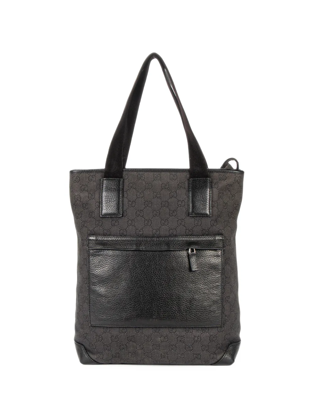 Gucci Pre-Owned front zip GG Monogram tote bag - Black
