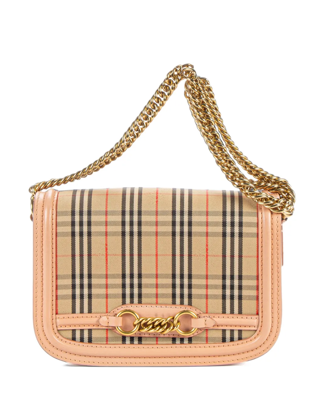 Burberry Pre-Owned Check Link shoulder bag - Nude