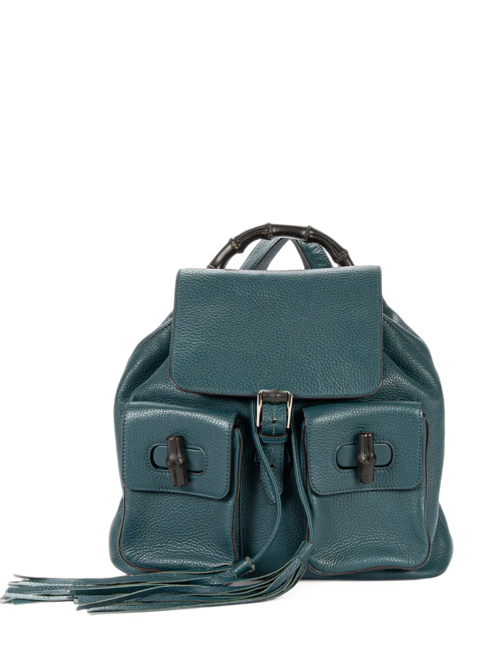 Gucci Pre-Owned Bamboo grained backpack - Verde