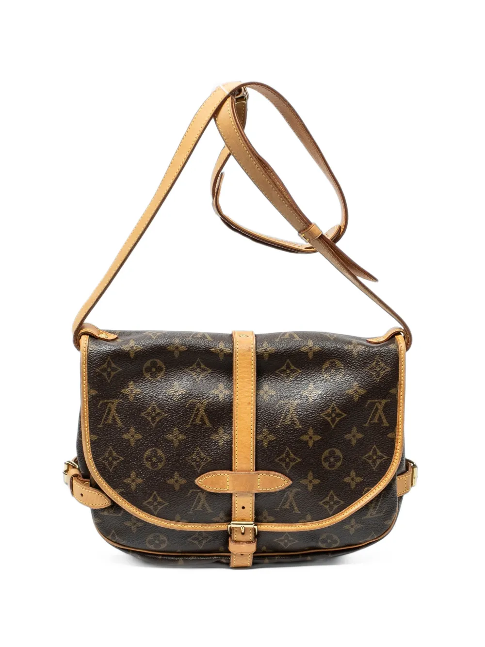 Louis Vuitton Pre-Owned MM Saumur Monogram shoulder bag - Brown