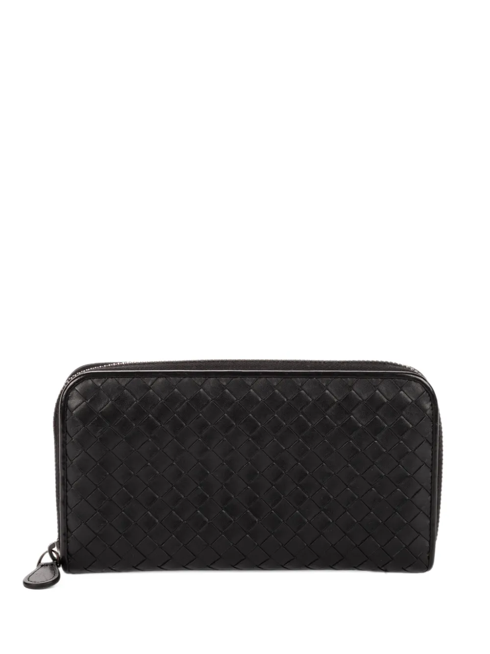 Bottega Veneta Pre-Owned Intrecciato zip-around wallet - Black