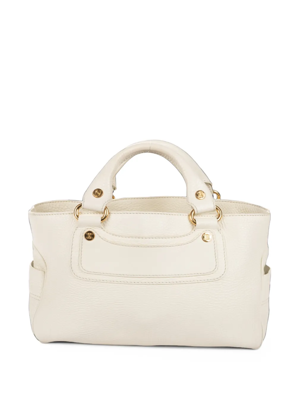 Celine Pre-Owned Boogie grained leather tote bag - Weiß