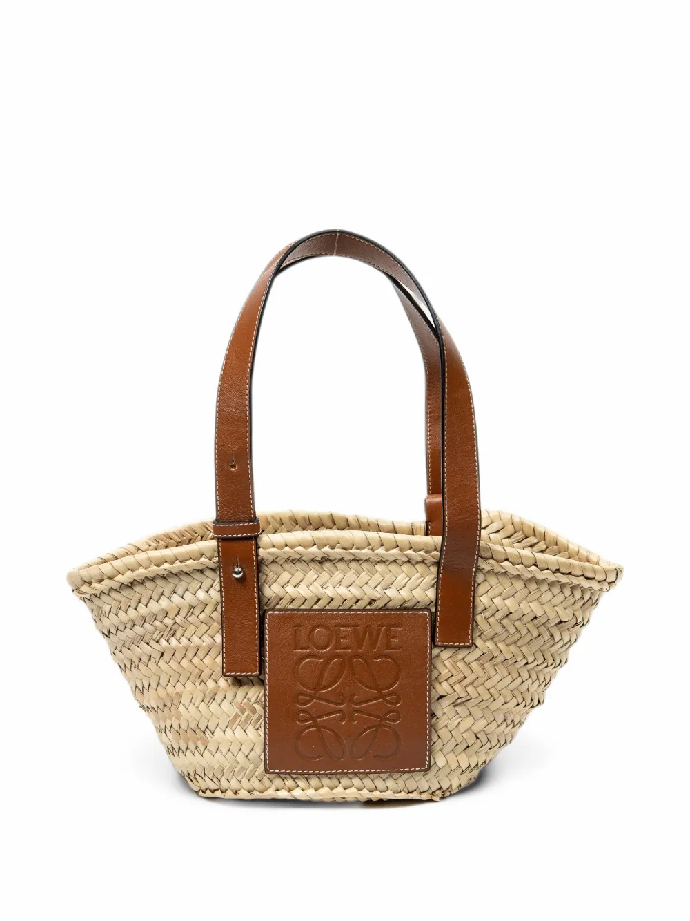 Loewe Pre-Owned small Panier Basket shoulder bag - Nude