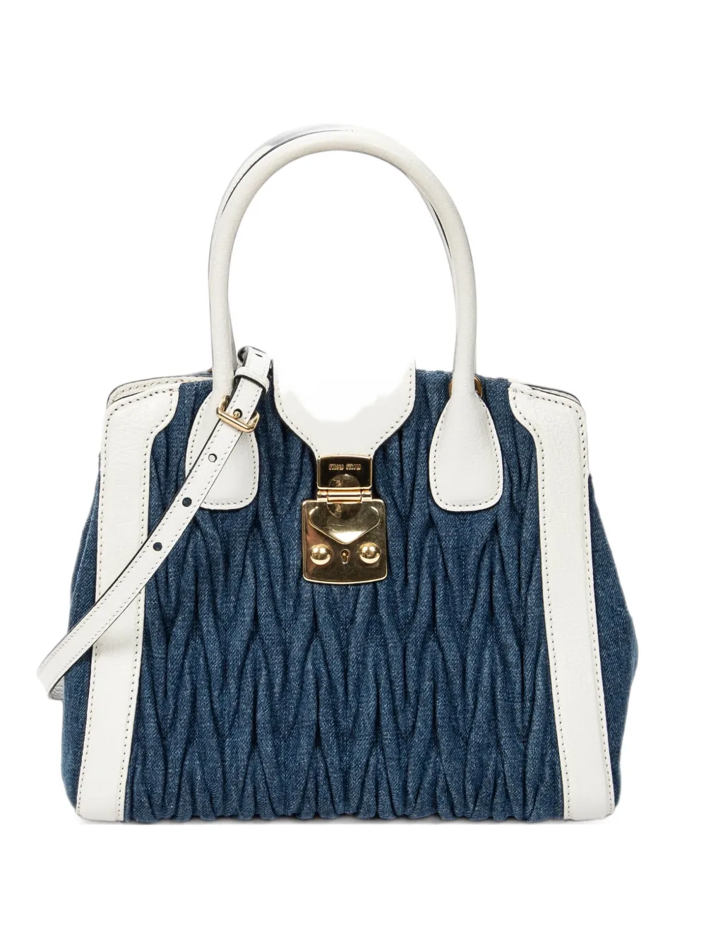 Miu Miu Pre-Owned Matelassé 2-Way handbag - Blu