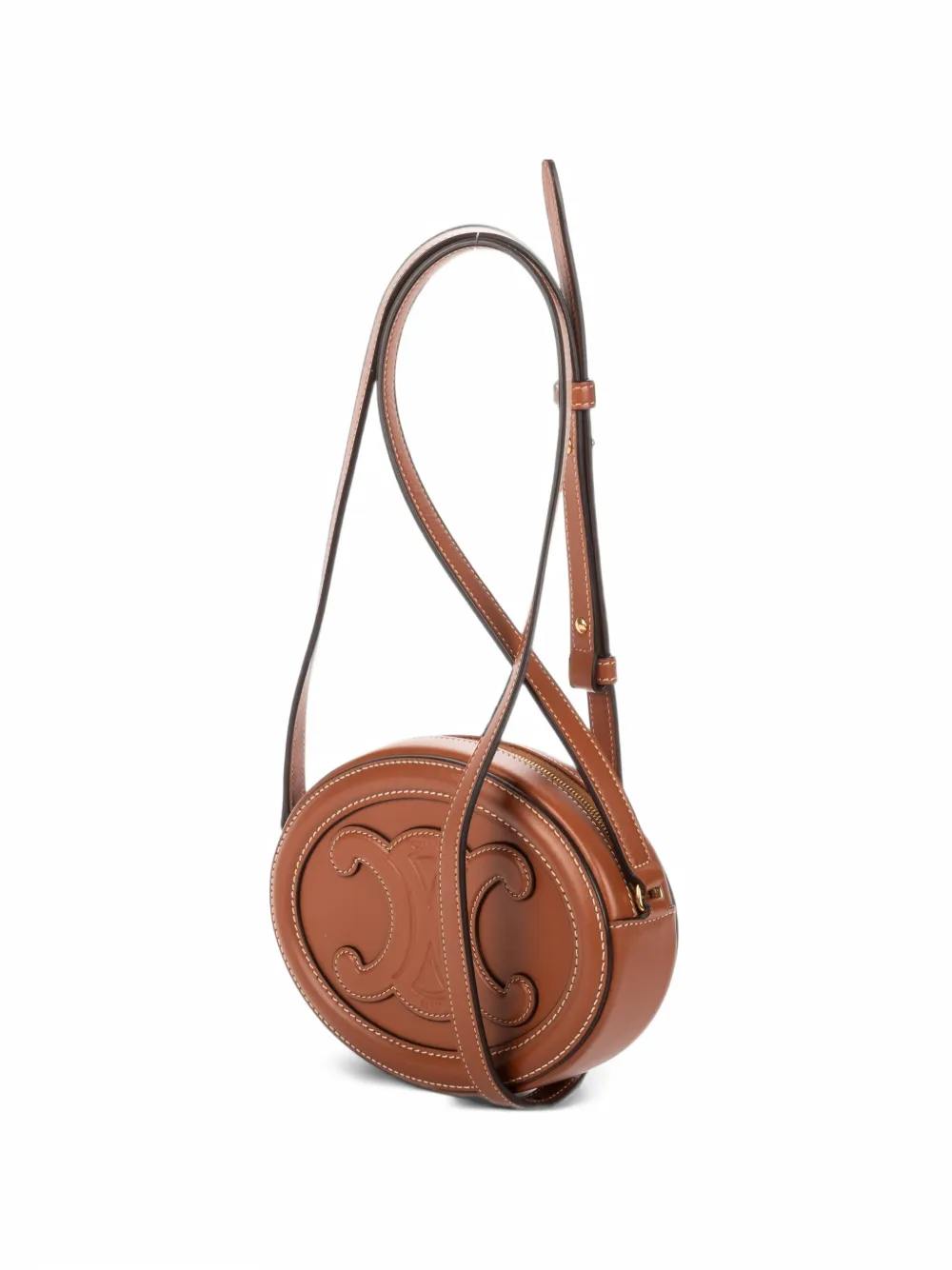 Celine Pre-Owned Triomphe Oval shoulder bag - Braun
