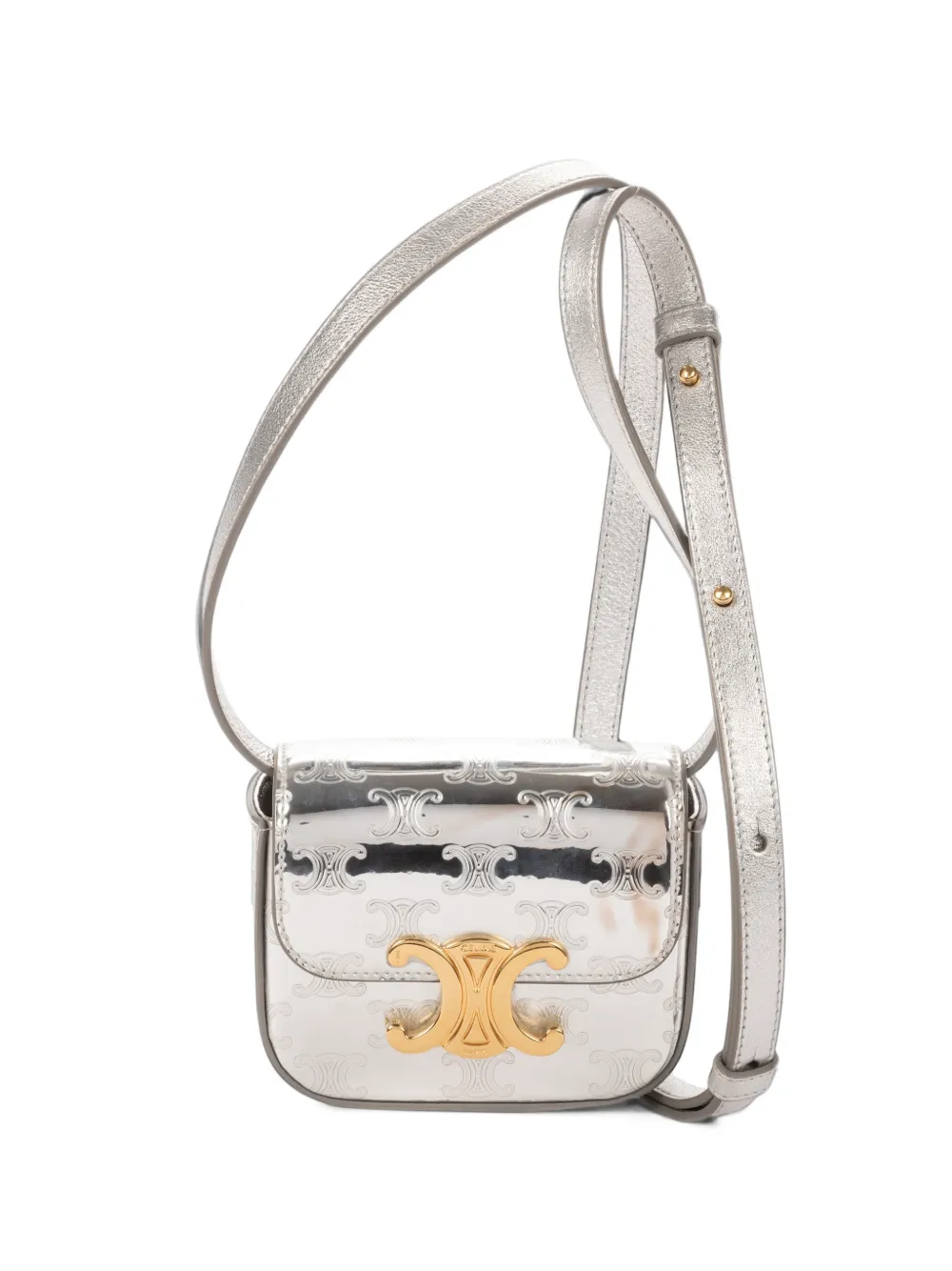 Celine Pre-Owned 2022 nano Triomphe crossbody bag - Silber