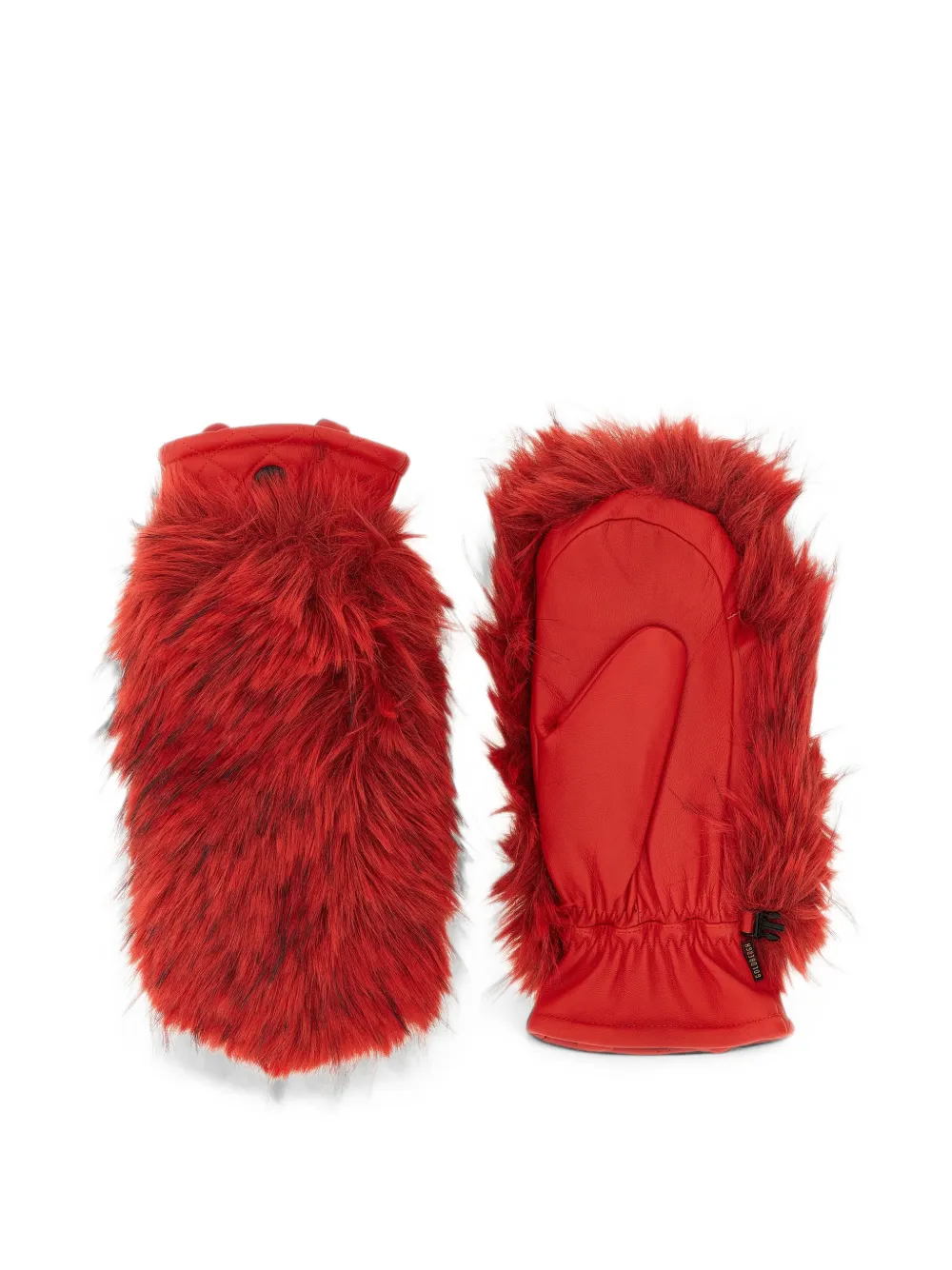 Goldbergh Hill faux-fur leather mittens - Rot