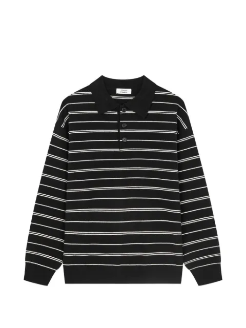 TOMBOY striped long-sleeve polo shirt