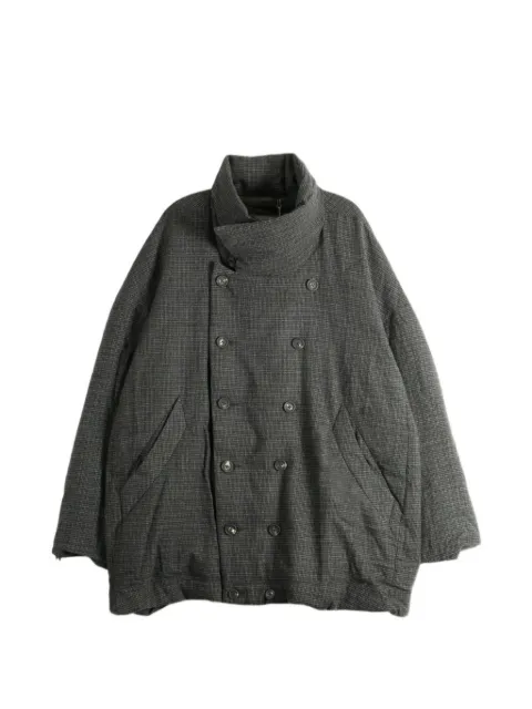 Ziggy Chen Tattersall double-breasted check coat