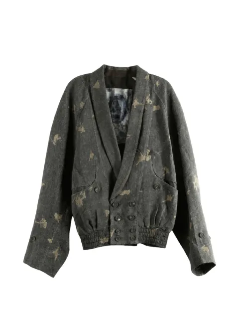 Ziggy Chen jacquard-knit double-breasted jacket