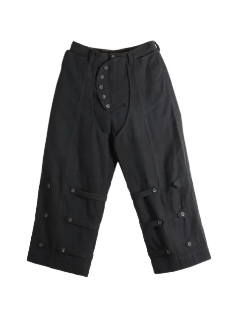 Ziggy Chen Pilot button-detailed wide-leg trousers