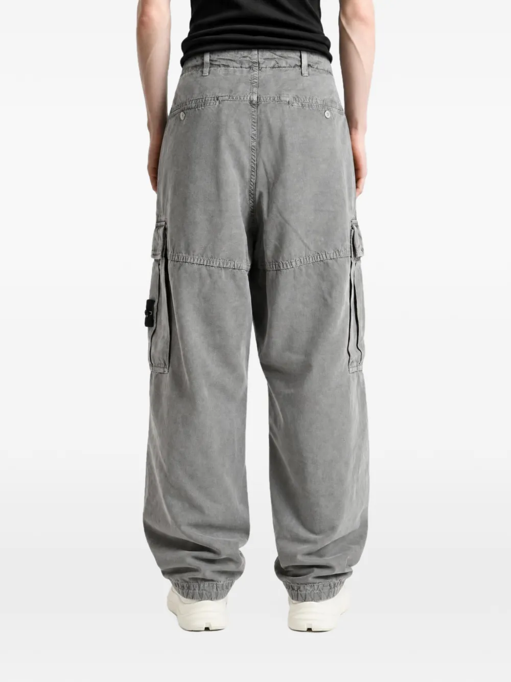 Stone Island Cargo broek met logopatch Grijs