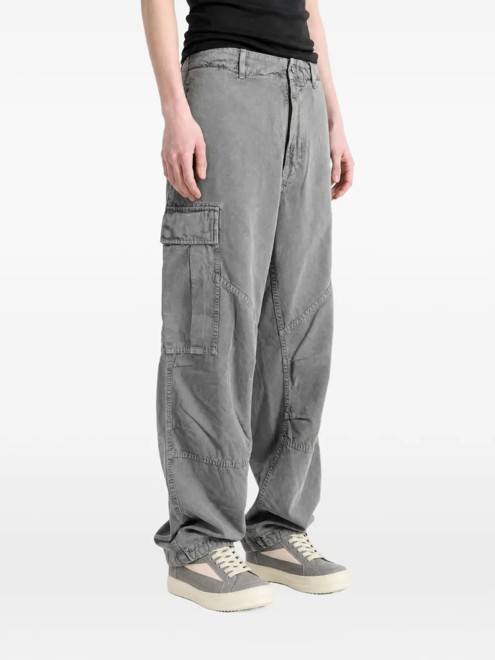 Stone Island Cargo broek met logopatch Grijs