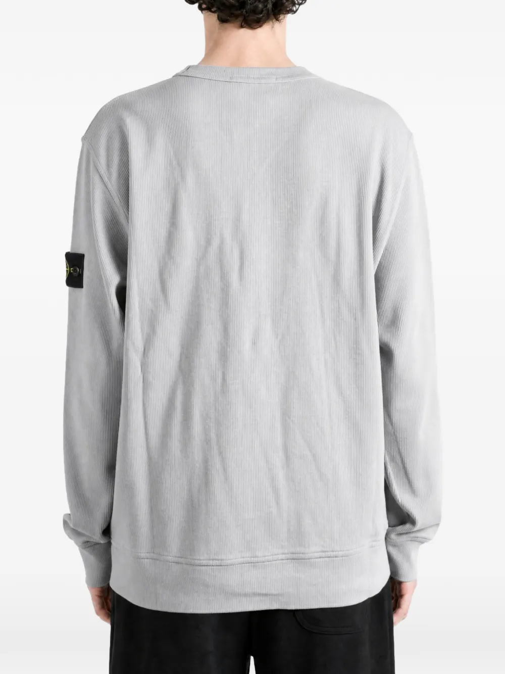 Stone Island 6100017 organic cotton interlock sweatshirt Grijs