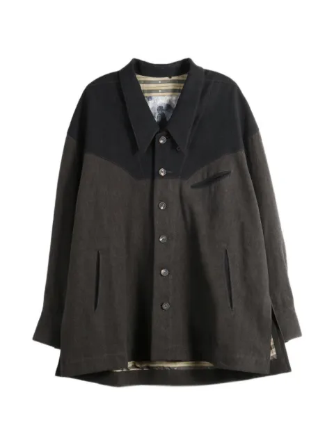 Ziggy Chen panelled button-up jacket
