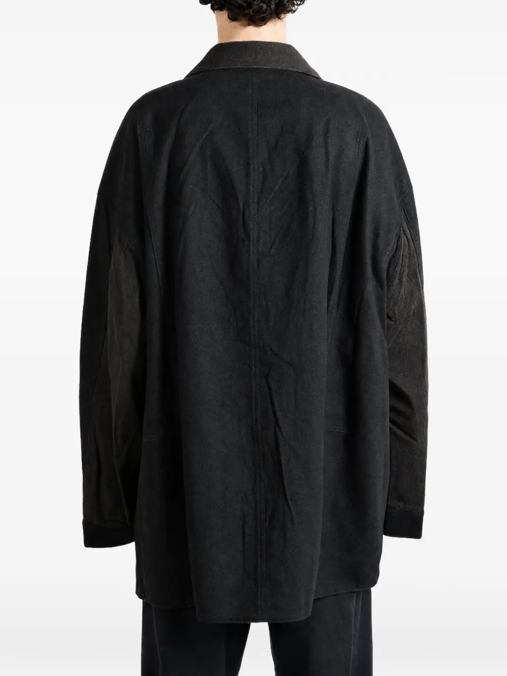 Ziggy Chen Jack met gelaagd detail en knopen Zwart
