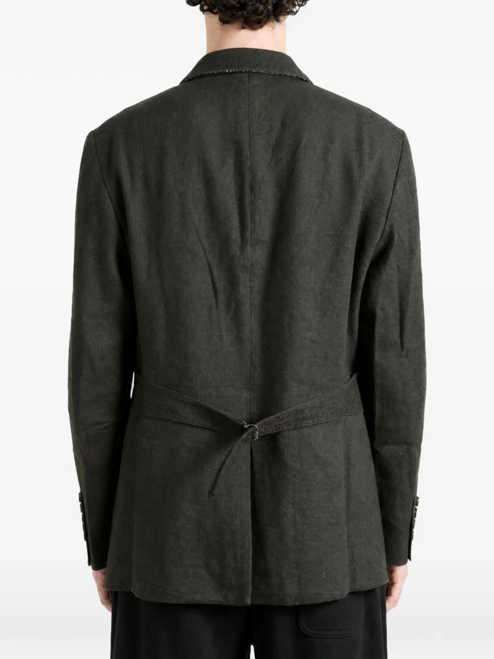 Ziggy Chen Blazer met enkele rij knopen en gekerfde revers Grijs