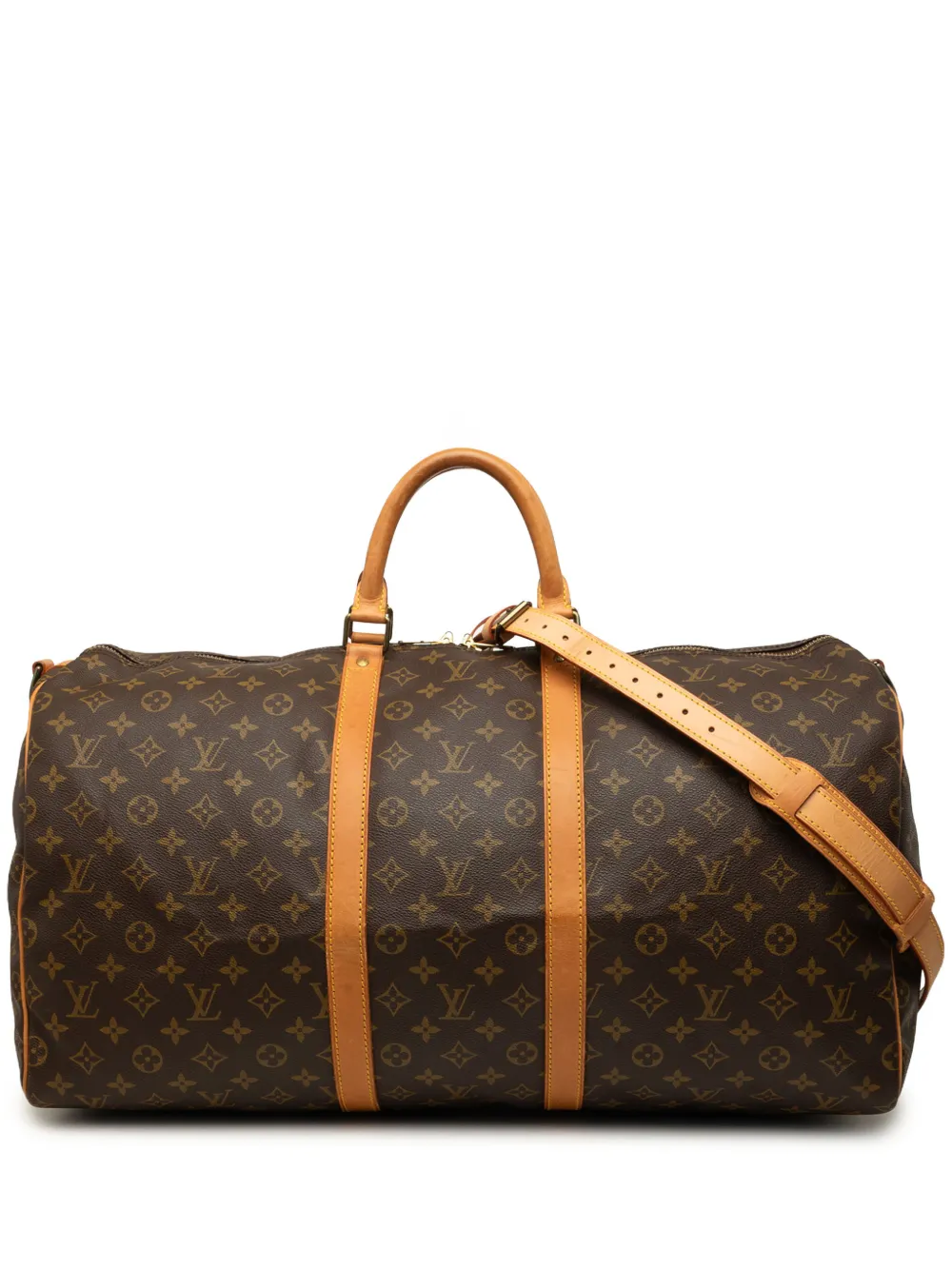 Louis Vuitton Pre-Owned 1992 Monogram Keepall Bandouliere 55 travel bag - Braun