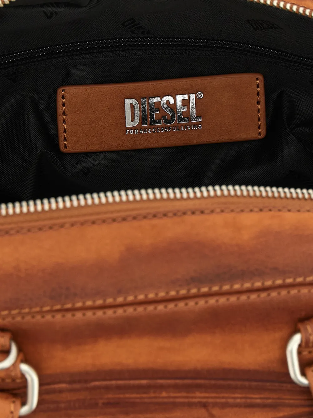 Diesel 1DR Dome shoulder bag Bruin