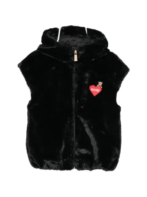 Moschino Kids Teddy Bear faux-fur gilet 