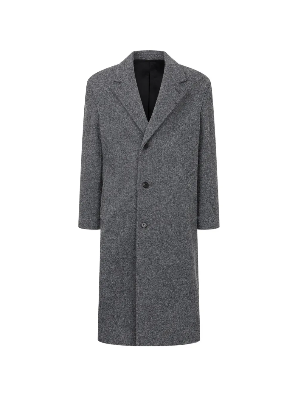 TOMBOY tweed-texture single-breasted coat - Grigio
