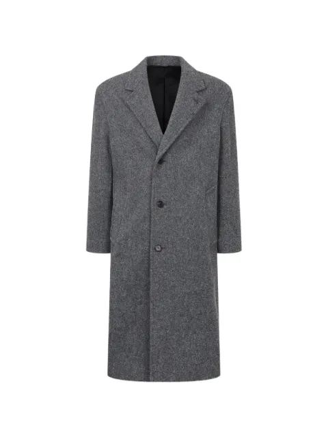 TOMBOY tweed-texture single-breasted coat