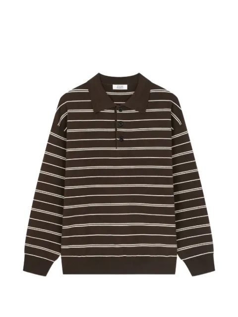 TOMBOY striped long-sleeve polo shirt