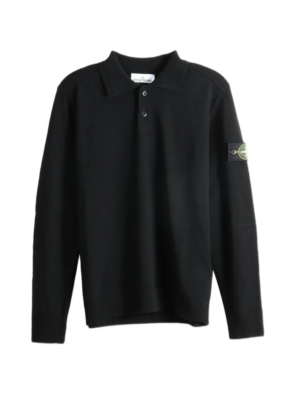 Stone Island 5100018 light RWS geelong wool jumper Zwart