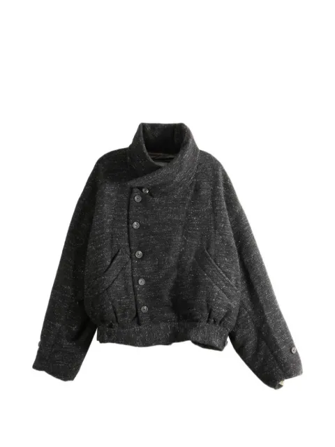 Ziggy Chen asymmetric-front high-neck jacket