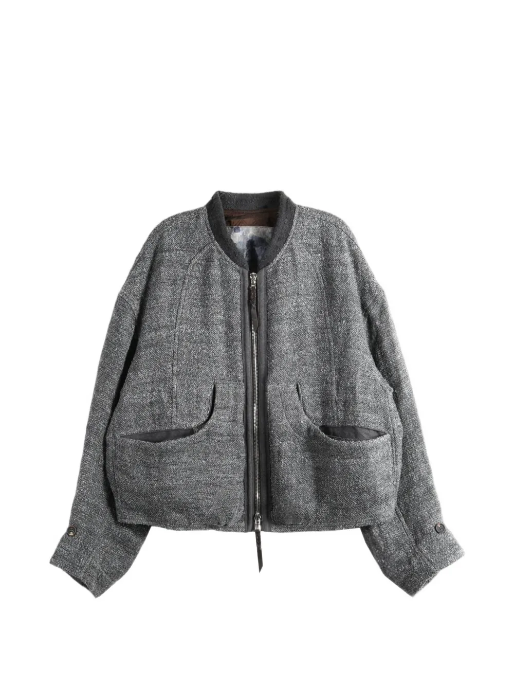 Ziggy Chen zip-up bomber jacket - Grigio