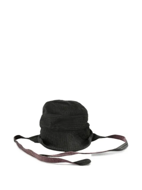 Ziggy Chen Hybrid chevron-pattern strap-detail hat