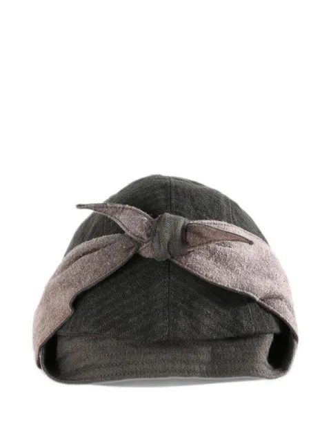Ziggy Chen gorro Collaged con motivo de espiga y detalle de nudo