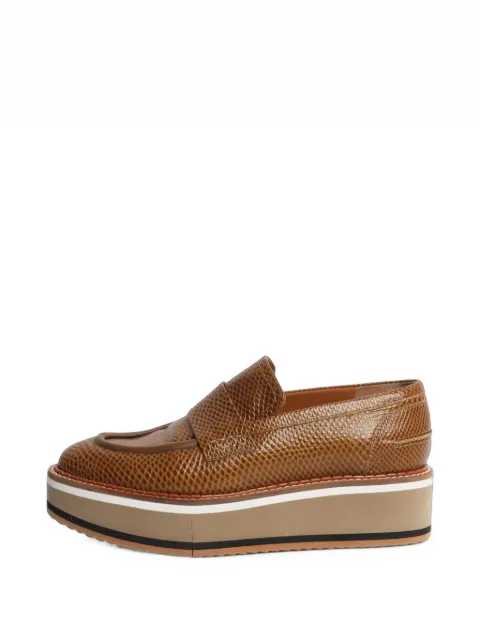 Clergerie snake-embossed platform shoes