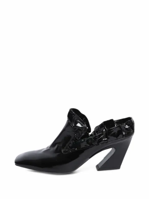 Mulberry Pre-Owned frill patent leather mules