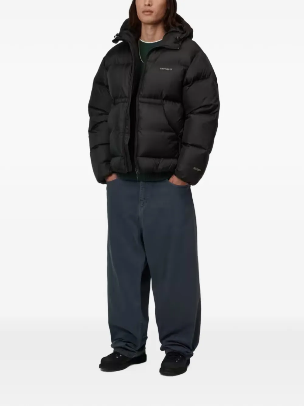 Carhartt WIP Ardon hooded puffer jacket Zwart