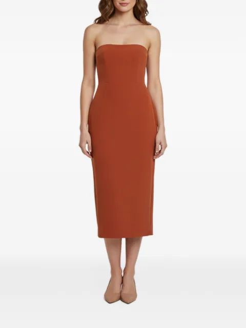 Alex Perry strapless crepe midi dress