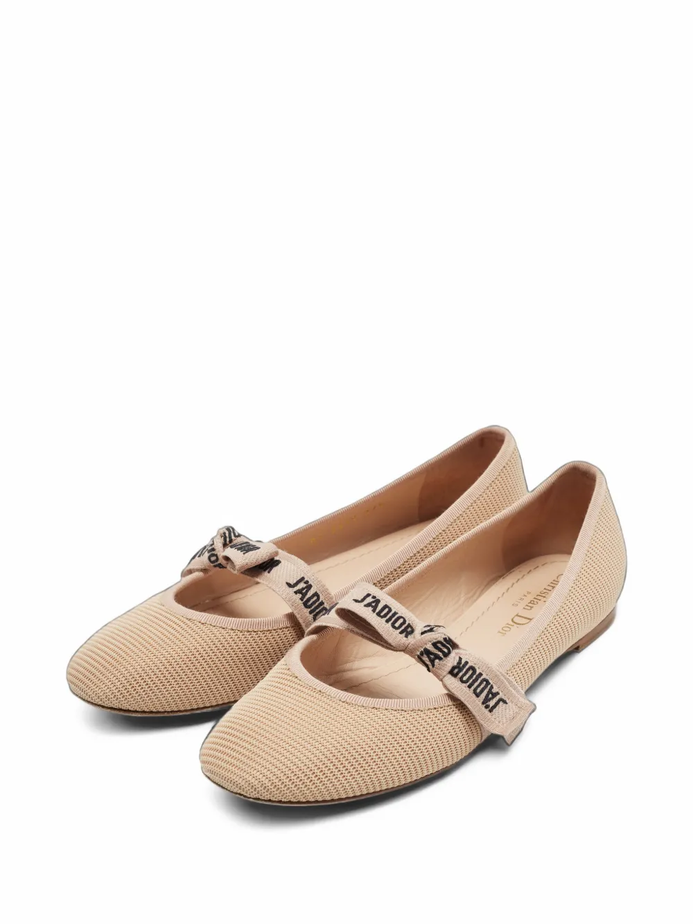 Christian Dior Pre-Owned J'Adior mesh ballet flats - Tons neutres